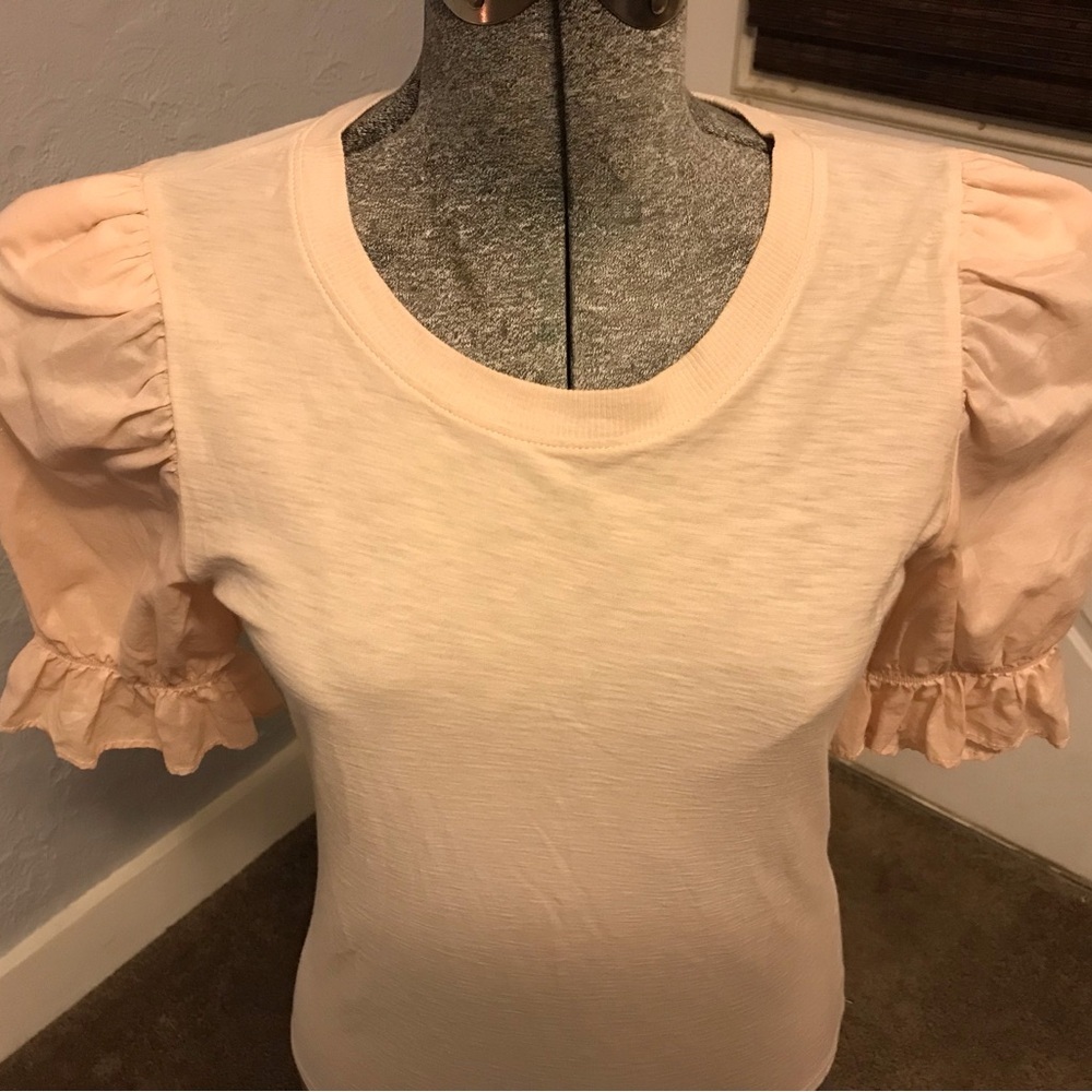 Nation LTD Big Gathered Tee. In Pink - Picture 7 of 7